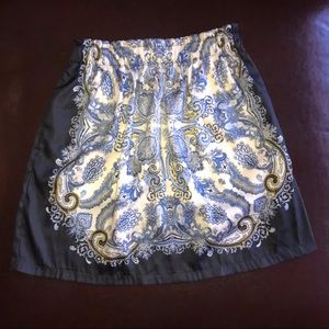 H&M Skirt, Paisley, 2-pocket, Sz S, EUC!